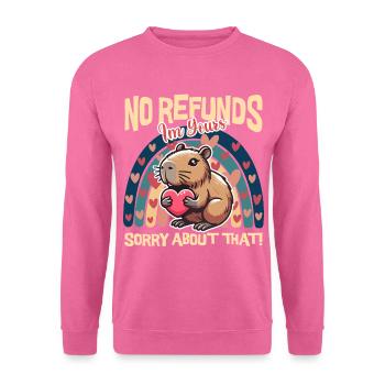 Keine Rückerstattung, Ich gehöre dir Capybara - Unisex Pullover - Pink - Vorne