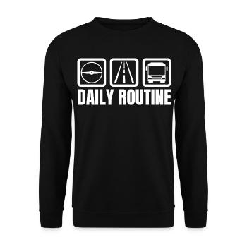 Daily Routine - Unisex Sweatshirt - black - Front - Alina (178cm) & Michal (187cm)