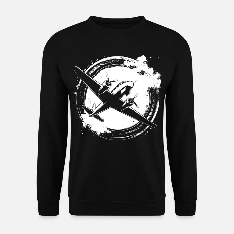 Airplane Sketch - Unisex Sweatshirt - black