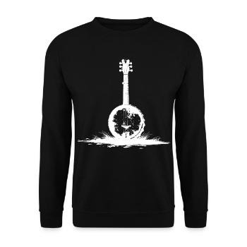 Croquis de banjo - Sweat-shirt Unisexe - noir - Devant - Alina (178cm) & Michal (187cm)