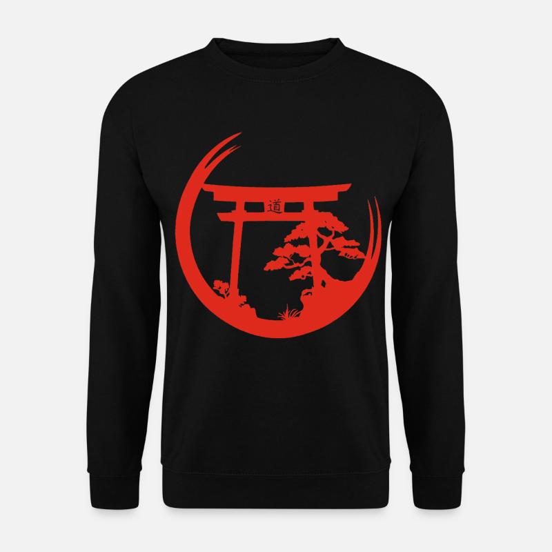 Roter japanischer Vibe - Unisex Pullover - Schwarz