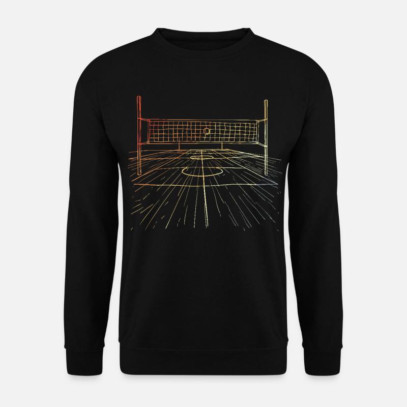 Retro Volleyballplatz - Unisex Pullover - Schwarz