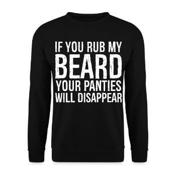 Si tu me frottes la barbe, ta culotte va disparaître - Sweat-shirt Unisexe - noir - Devant - Alina (178cm) & Michal (187cm)