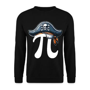Pirate Pi Day Pirate Motif Math Fans Teacher - Unisex Sweatshirt - black - Front - Alina (178cm) & Michal (187cm)