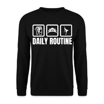 Ballerina Daily Routine - Unisex Sweatshirt - black - Front - Alina (178cm) & Michal (187cm)