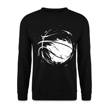 Basketball Sketch - Unisex Sweatshirt - black - Front - Alina (178cm) & Michal (187cm)