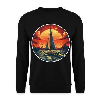 Portrait Sailing - Unisex Sweatshirt - black - Front - Alina (178cm) & Michal (187cm)