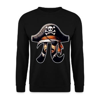 Pirate Pi Day Pirate Motif Fans de mathématiques Enseignant - Sweat-shirt Unisexe - noir - Devant - Alina (178cm) & Michal (187cm)
