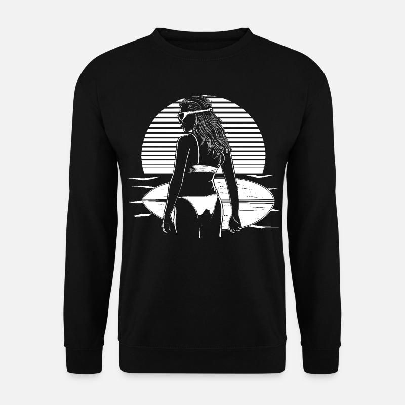 Female surfer - Unisex Sweatshirt - black