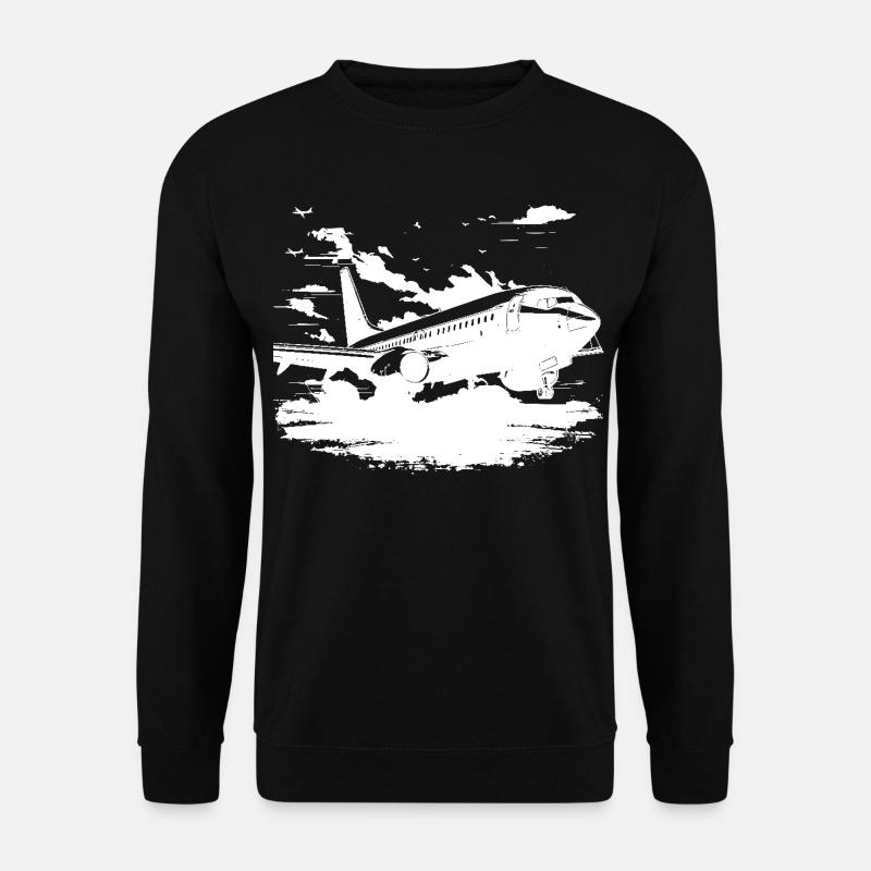 Flugzeug Skizze - Unisex Pullover - Schwarz