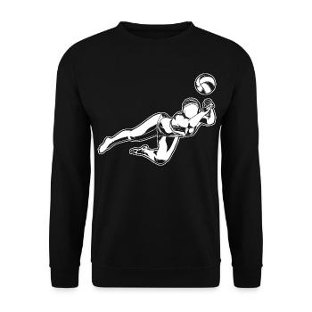 Beach-volley filles - Sweat-shirt Unisexe - noir - Devant - Alina (178cm) & Michal (187cm)