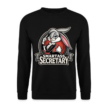 Smartass Secretary Bunny Cadeau drôle - Sweat-shirt Unisexe - noir - Devant - Alina (178cm) & Michal (187cm)