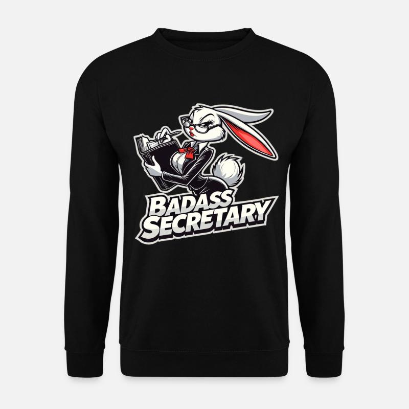 Knallharte Sekretärin Häsin witzig Geschenk - Unisex Pullover - Schwarz