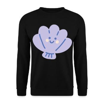 Ocean Shell - Unisex Sweatshirt - black - Front - Alina (178cm) & Michal (187cm)