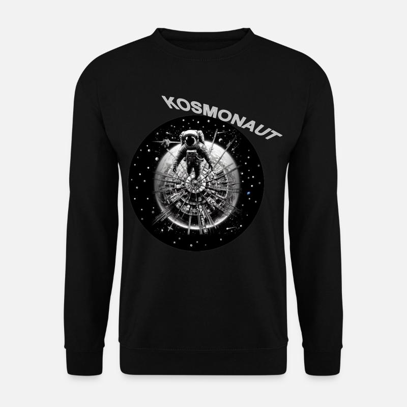 Cosmonaut in the Star Ring - Unisex Sweatshirt - black