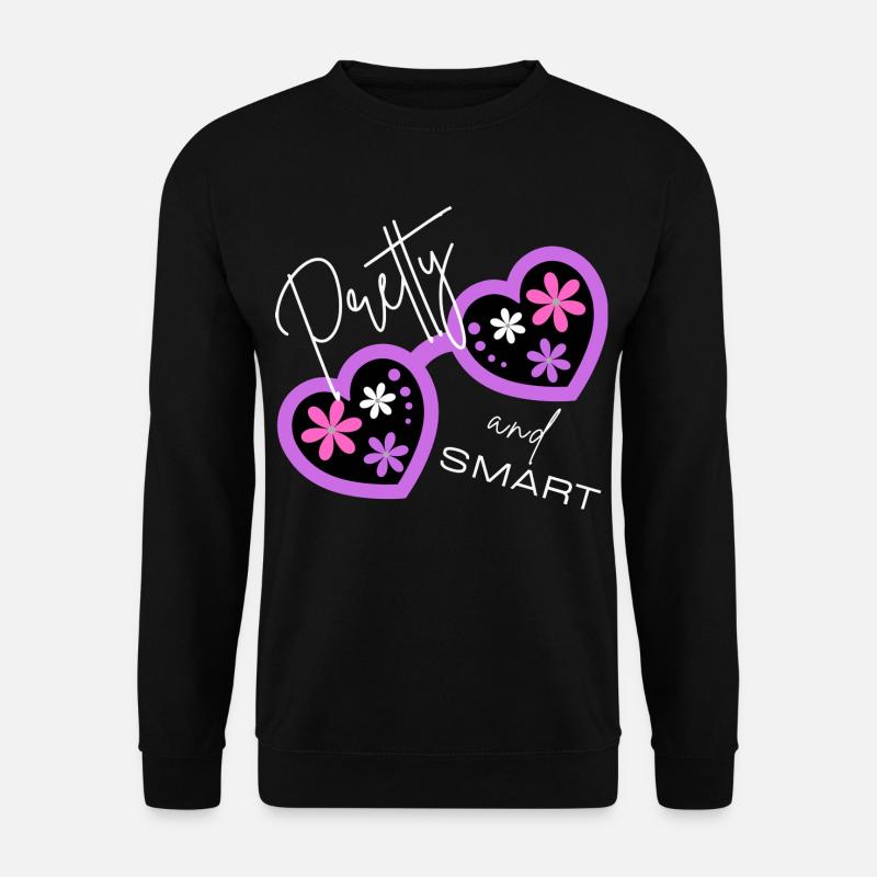 Pretty & Smart - Verspieltes Design - Unisex Pullover - Schwarz