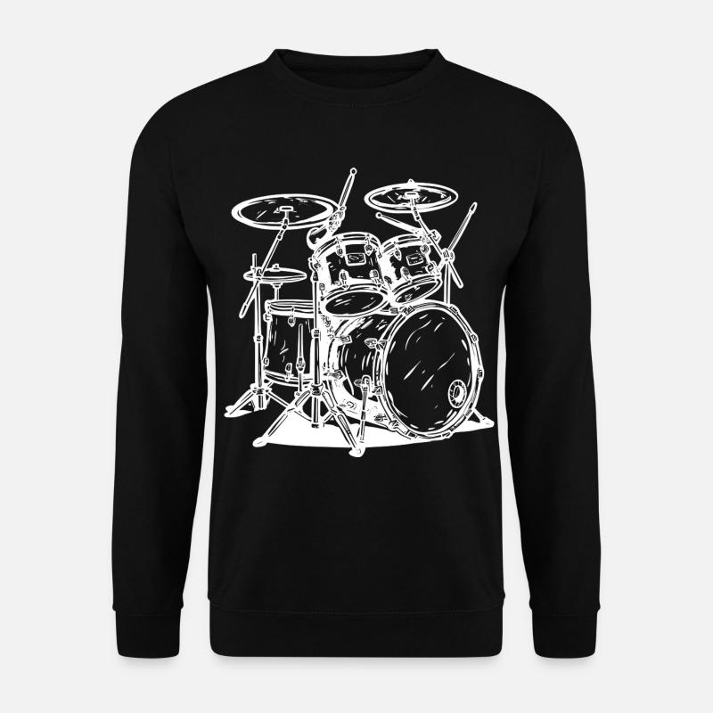 Drumkit Line Art - Unisex Sweatshirt - black
