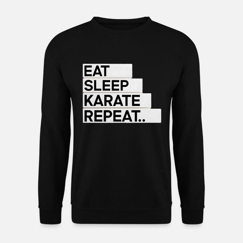Eat. Sleep. Karate. Repeat... - Unisex Pullover - Schwarz