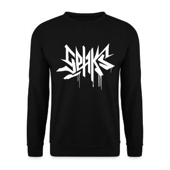 Sehks weiß - Unisex Pullover - Schwarz - Vorne - Alina (178cm) & Michal (187cm)