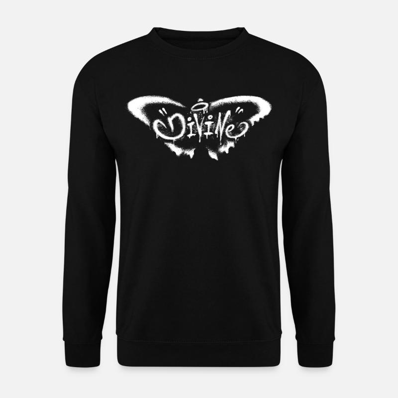 Grunge-Schmetterling – Mystische Transformation - Unisex Pullover - Schwarz