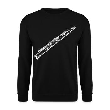 Dessin de flûte traversière - Sweat-shirt Unisexe - noir - Devant - Alina (178cm) & Michal (187cm)