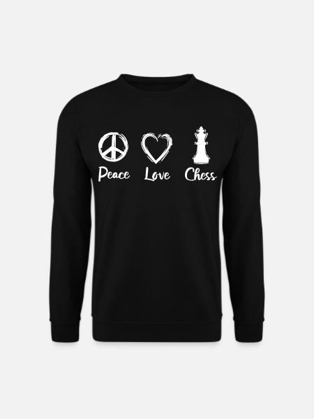 Peace Love Chess - Unisex Sweatshirt - black