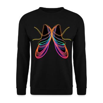 Ballet Shoes Steamwave Art - Unisex Sweatshirt - black - Front - Alina (178cm) & Michal (187cm)