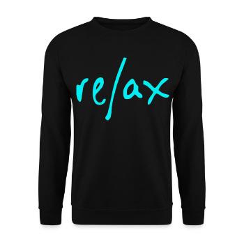 relax cool chill - Unisex Sweatshirt - black - Front - Alina (178cm) & Michal (187cm)