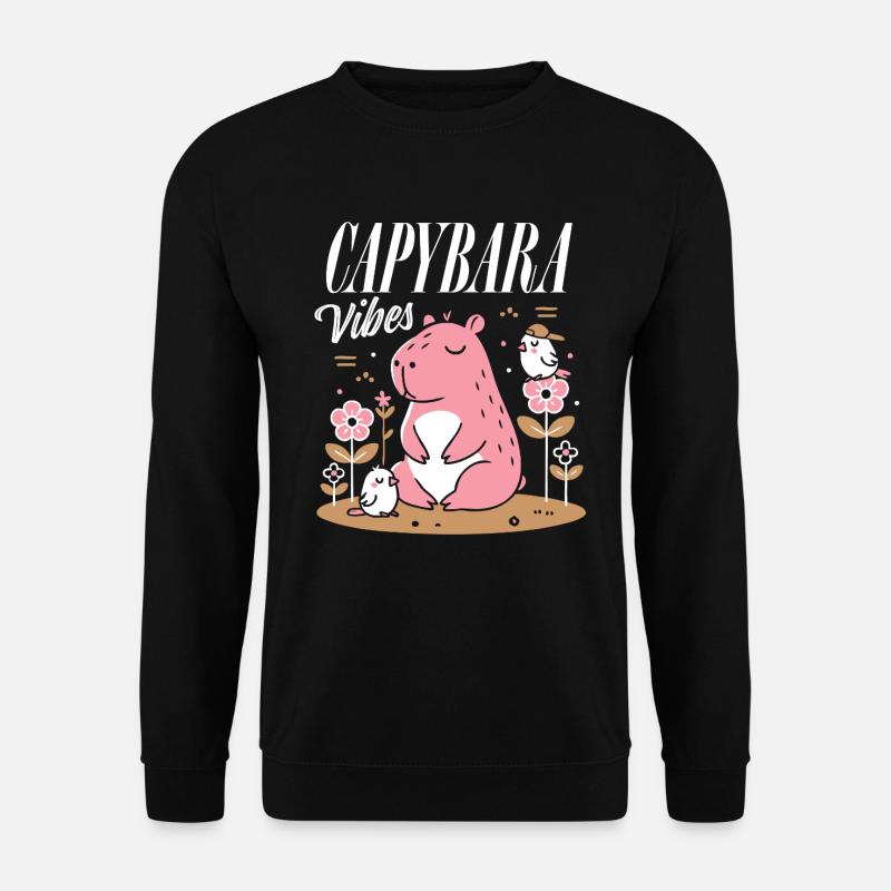 Relaxed Capybara Vibes - Unisex Sweatshirt - black