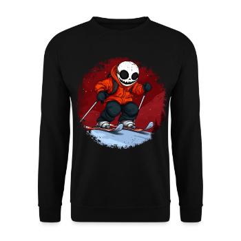 Crâne de skieurs - Sweat-shirt Unisexe - noir - Devant - Alina (178cm) & Michal (187cm)
