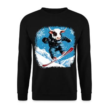 Vaches snowboard - Sweat-shirt Unisexe - noir - Devant - Alina (178cm) & Michal (187cm)