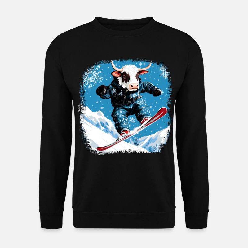 Snowboard cows - Unisex Sweatshirt - black