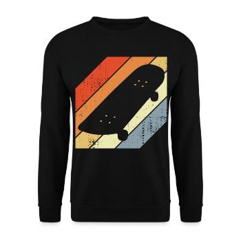 Skateboard Skizze - Unisex Pullover - Schwarz - Vorne - Alina (178cm) & Michal (187cm)