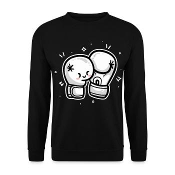 Boxing - Unisex Sweatshirt - black - Front - Alina (178cm) & Michal (187cm)