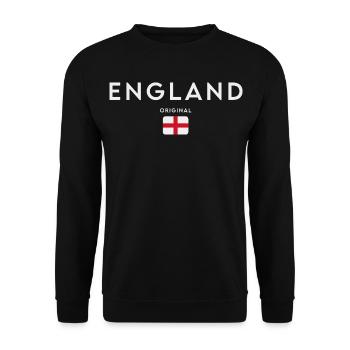 Flag of England, British pride - Unisex Sweatshirt - black - Front - Alina (178cm) & Michal (187cm)