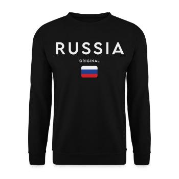 Drapeau de la Russie, fierté russe - Sweat-shirt Unisexe - noir - Devant - Alina (178cm) & Michal (187cm)