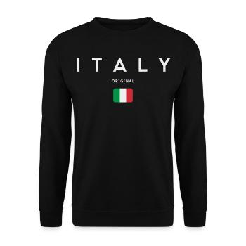 Drapeau de l’Italie, fierté italienne - Sweat-shirt Unisexe - noir - Devant - Alina (178cm) & Michal (187cm)