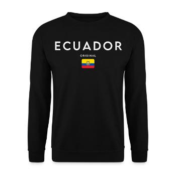 Drapeau de l’Équateur, fierté équatorienne - Sweat-shirt Unisexe - noir - Devant - Alina (178cm) & Michal (187cm)