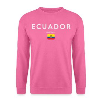 Flagge von Ecuador, ecuadorianischer Stolz - Unisex Pullover - Pink - Vorne