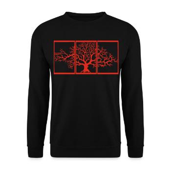 Nature view (red) - Unisex Sweatshirt - black - Front - Alina (178cm) & Michal (187cm)