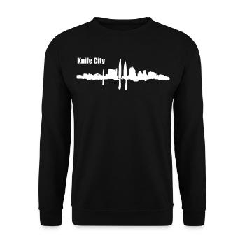 Ville de Messer - Sweat-shirt Unisexe - noir - Devant - Alina (178cm) & Michal (187cm)