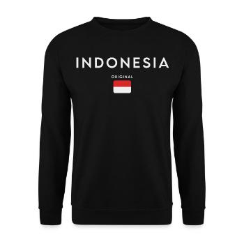 Drapeau indonésien, fierté indonésienne - Sweat-shirt Unisexe - noir - Devant - Alina (178cm) & Michal (187cm)
