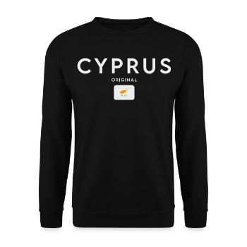 Zypern Flagge, Zypriotischer Stolz - Unisex Pullover - Schwarz - Vorne - Alina (178cm) & Michal (187cm)