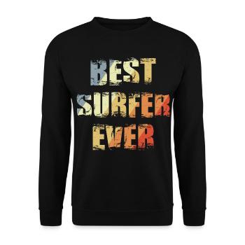 Best Surfer Ever - Unisex Sweatshirt - black - Front - Alina (178cm) & Michal (187cm)