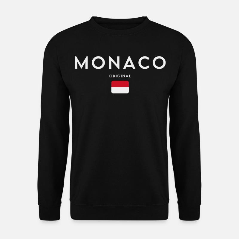 Monaco flag, Monegasque pride - Unisex Sweatshirt - black