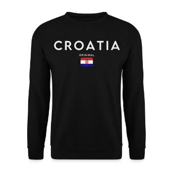 Drapeau croate, fierté croate - Sweat-shirt Unisexe - noir - Devant - Alina (178cm) & Michal (187cm)