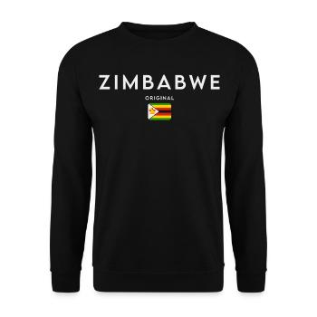 Drapeau du Zimbabwe, fierté zimbabwéenne - Sweat-shirt Unisexe - noir - Devant - Alina (178cm) & Michal (187cm)