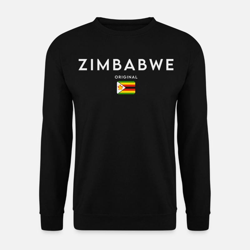 Drapeau du Zimbabwe, fierté zimbabwéenne - Sweat-shirt Unisexe - noir