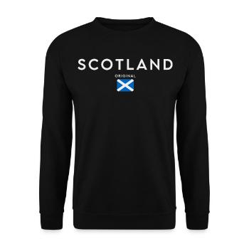 Flagge von Schottland, Schottischer Stolz - Unisex Pullover - Schwarz - Vorne - Alina (178cm) & Michal (187cm)