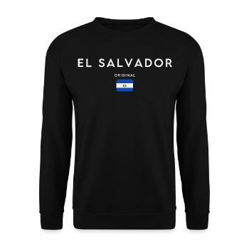Drapeau du Salvador, fierté salvadorienne - Sweat-shirt Unisexe - noir - Devant - Alina (178cm) & Michal (187cm)